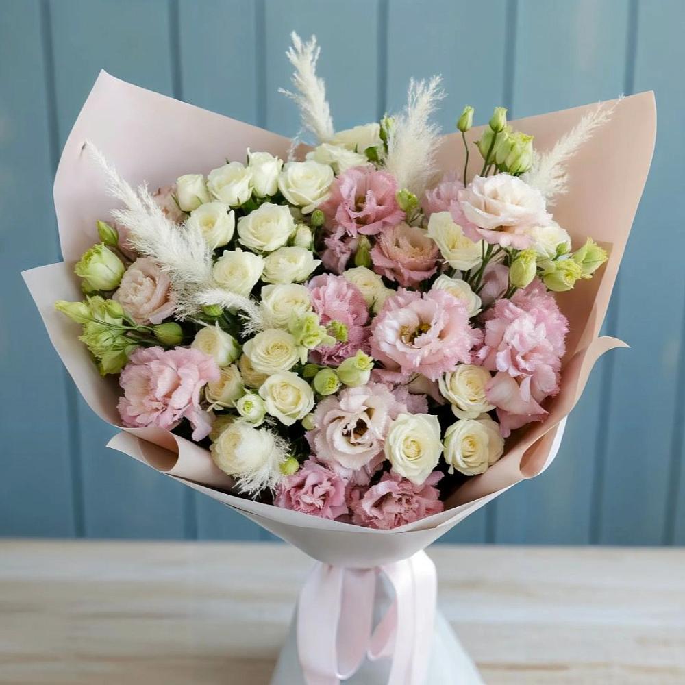 Букет цветов из: Альстромерии и Розы в Печоре