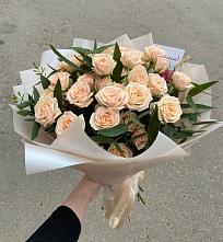 Букет Кремовые розы Латте в Печоре