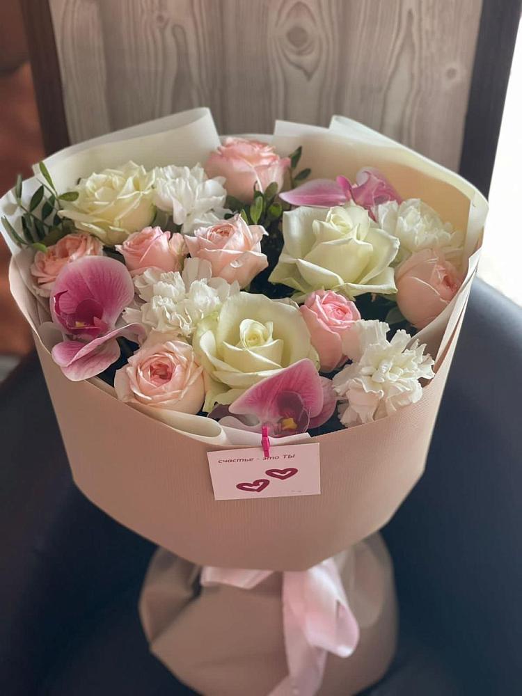 Букет цветов из: Орхидеи, Розы и Гвоздики в Печоре