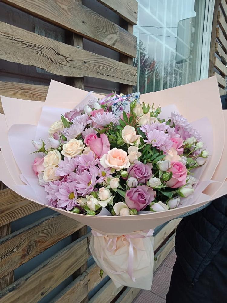 Букет цветов из: Розы и Хризантемы в Печоре