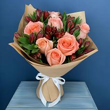 Букет цветов из:  Розы и Альстромерии #REPLACE_PRED# Печоре