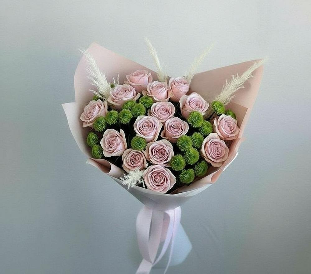 Букет цветов из: Розы и Хризантемы в Печоре