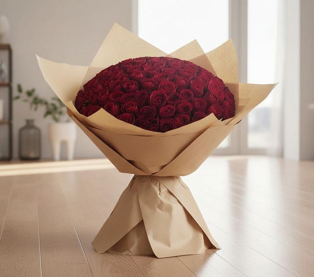 Букет 101 Красная роза в Печоре