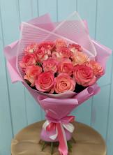 Букет 15 Розовых роз Равель в Печоре